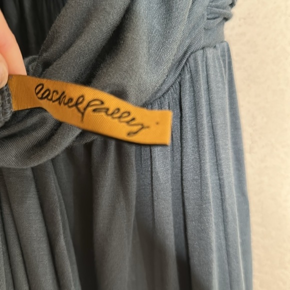 Rachel Pally One Shoulder Draped Maxi Dress SZ LRG Coastal Quiet Luxury - Picture 6 of 7